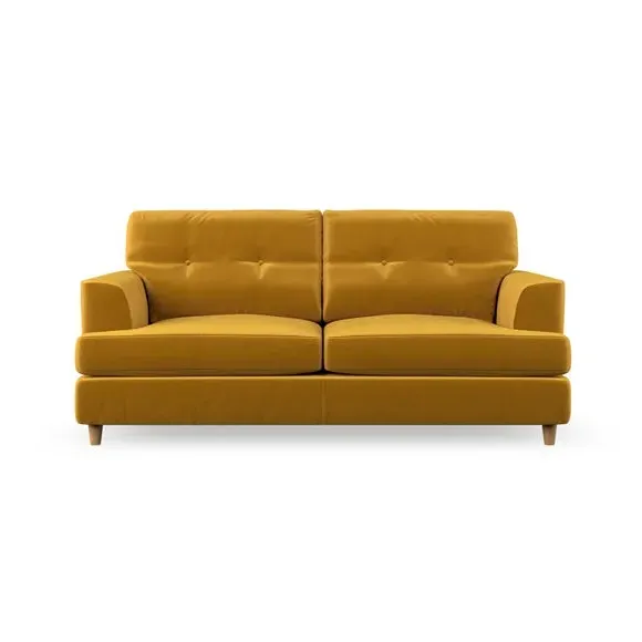3-Seater Sofa Bed with Storage - Amber Gold, Velvet