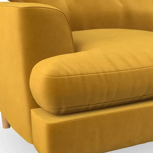 3-Seater Sofa Bed with Storage - Amber Gold, Velvet