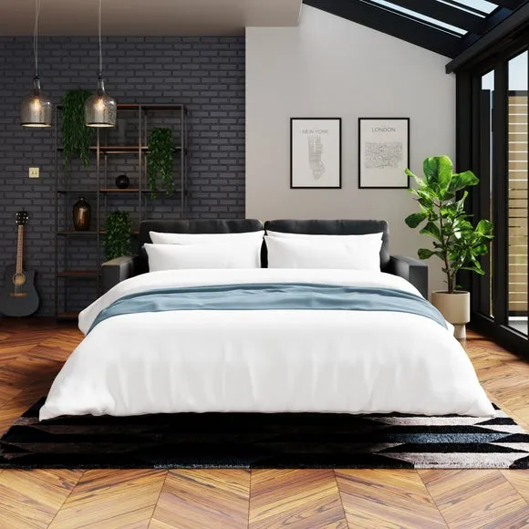 3-Seater Sofa Bed with Storage - Black, Faux Leather image
