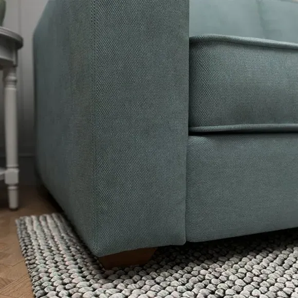 3-Seater Sofa Bed with Storage - Blue, Chenille