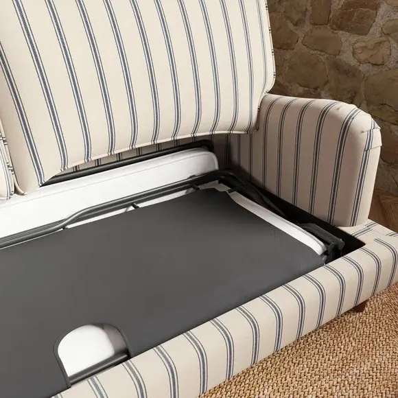 3-Seater Sofa Bed with Storage - Blue, Fabric