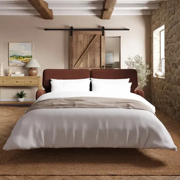 3-Seater Sofa Bed with Storage - Chestnut, Velvet image