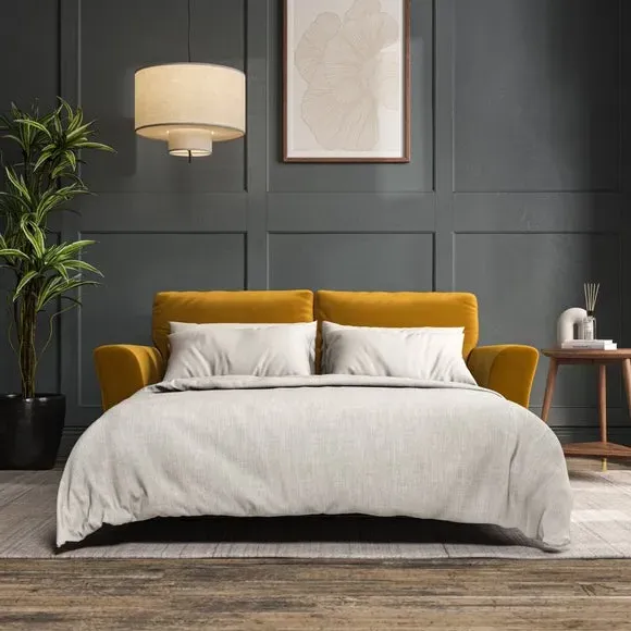 3-Seater Sofa Bed with Storage - Gold
