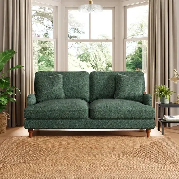 3-Seater Sofa Bed with Storage - Green, Chenille