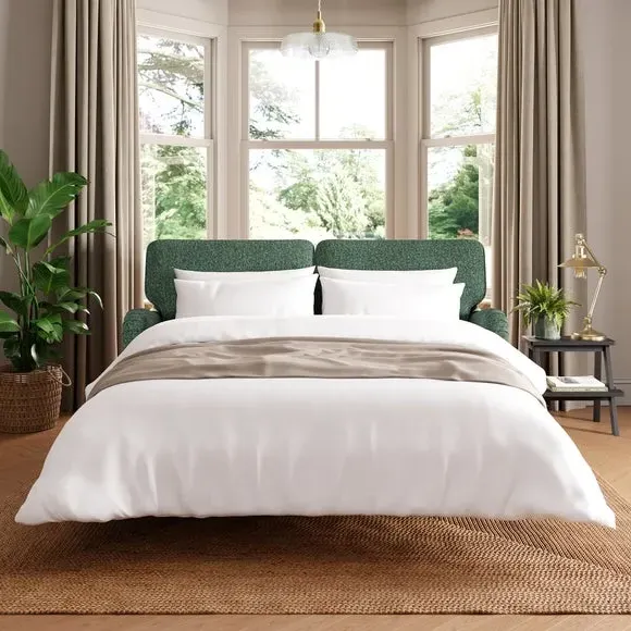 3-Seater Sofa Bed with Storage - Green, Chenille image