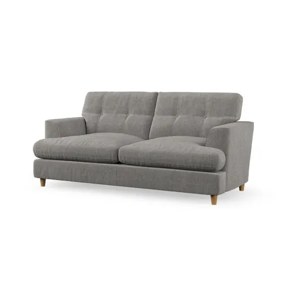 3-Seater Sofa Bed with Storage - Grey, Chenille