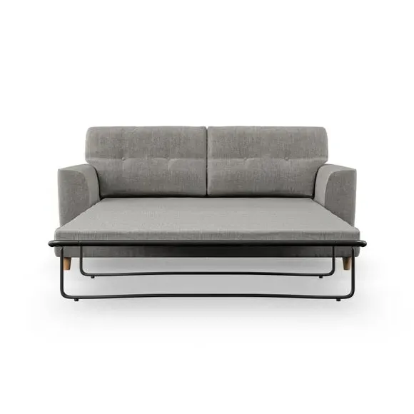 3-Seater Sofa Bed with Storage - Grey, Chenille