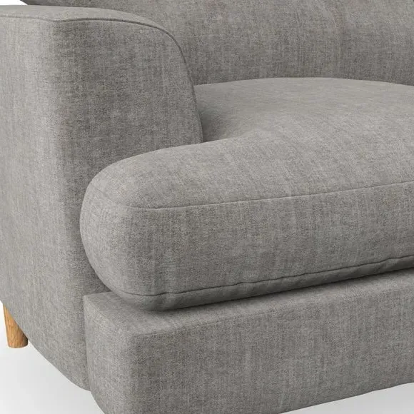 3-Seater Sofa Bed with Storage - Grey, Chenille