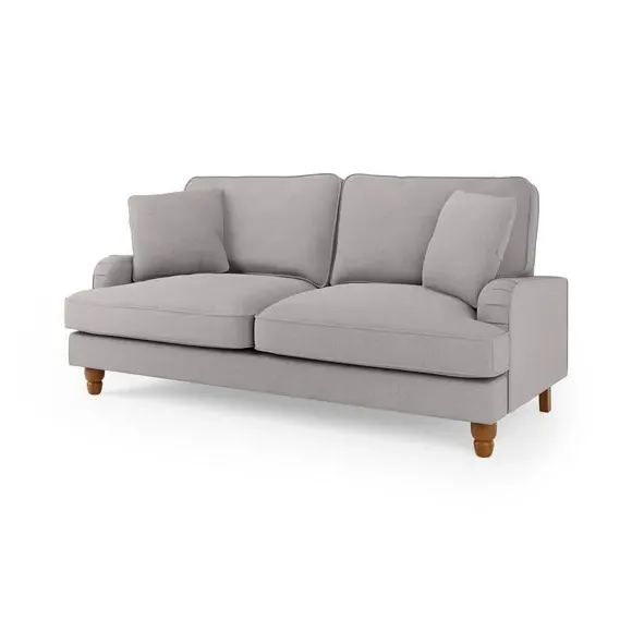 3-Seater Sofa Bed with Storage - Grey, Flatweave