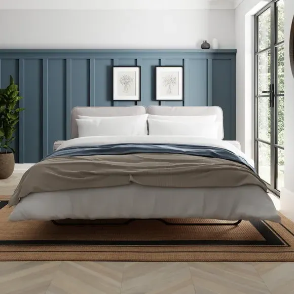 3-Seater Sofa Bed with Storage - Grey, Flatweave image