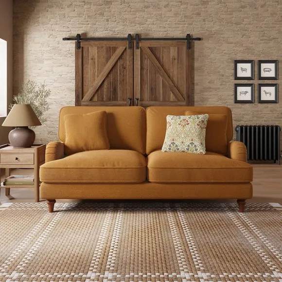 3-Seater Sofa Bed with Storage - Honey, Chenille