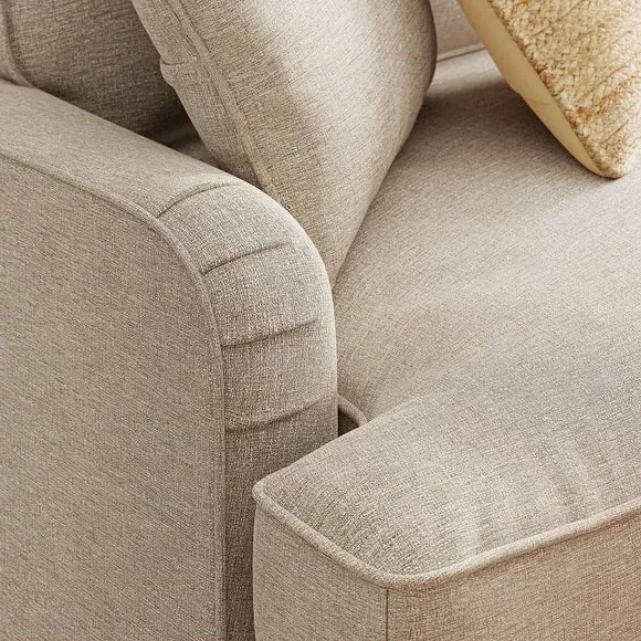 3-Seater Sofa Bed with Storage - Linen, Fabric