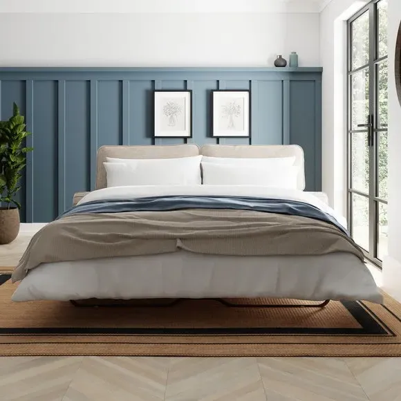 3-Seater Sofa Bed with Storage - Linen, Fabric image