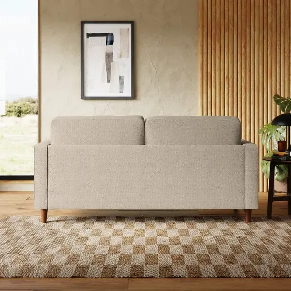 3-Seater Sofa Bed with Storage - Natural, Boucle