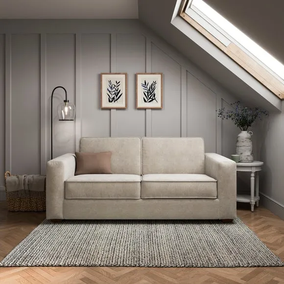 3-Seater Sofa Bed with Storage - Natural, Chenille