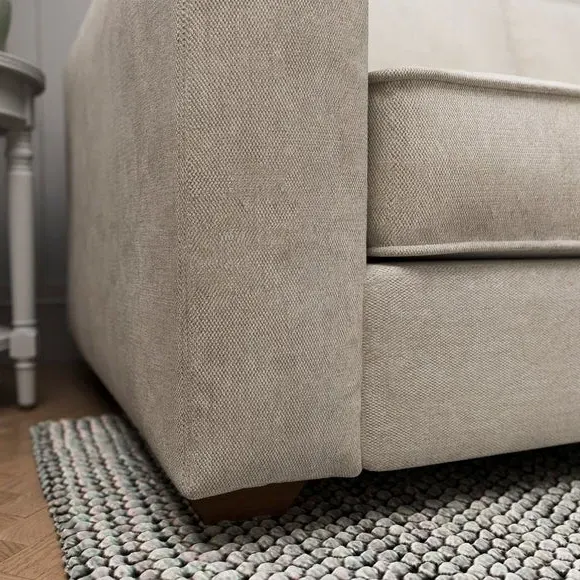 3-Seater Sofa Bed with Storage - Natural, Chenille