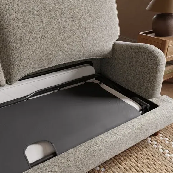 3-Seater Sofa Bed with Storage - Natural, Chenille