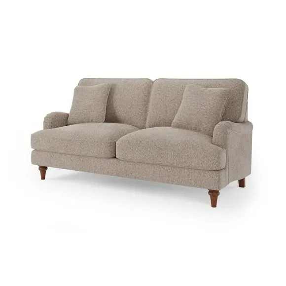 3-Seater Sofa Bed with Storage - Natural, Chenille