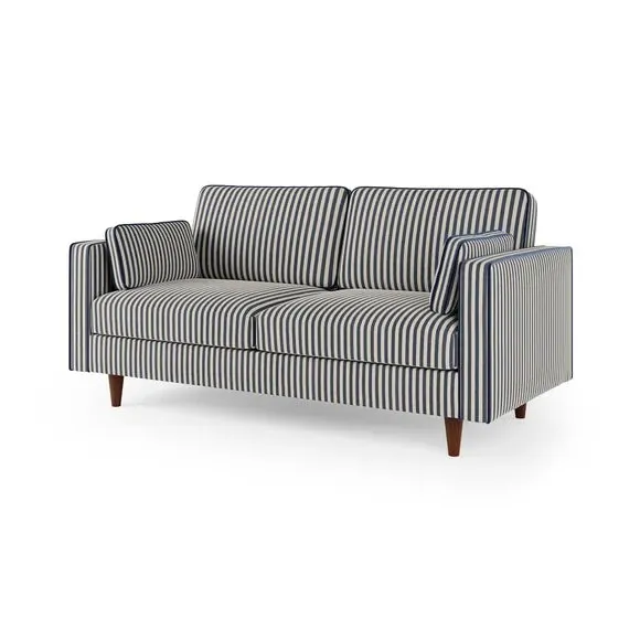 3-Seater Sofa Bed with Storage - Navy, Fabric
