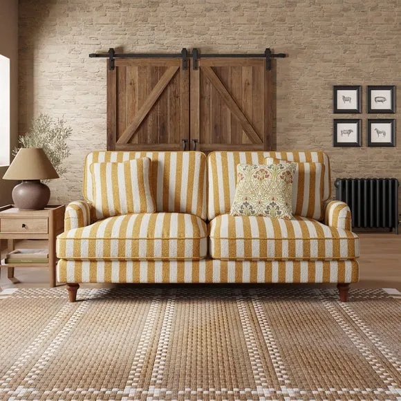3-Seater Sofa Bed with Storage - Ochre, Boucle
