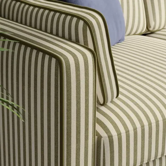 3-Seater Sofa Bed with Storage - Olive, Fabric
