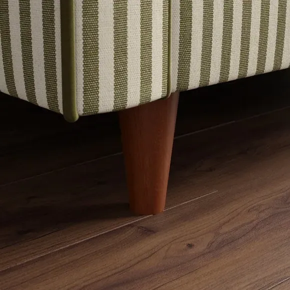3-Seater Sofa Bed with Storage - Olive, Fabric