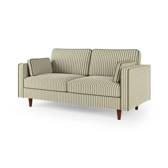 3-Seater Sofa Bed with Storage - Olive, Fabric