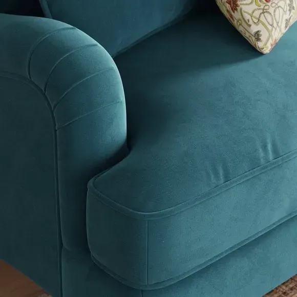 3-Seater Sofa Bed with Storage - Petrol, Velvet