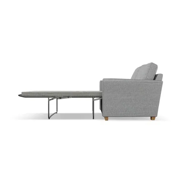 3-Seater Sofa Bed with Storage - Silver