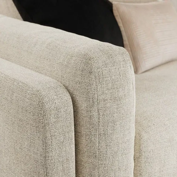 3-Seater Sofa Chunky Tonal Weave - Natural, Fabric