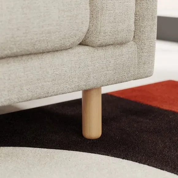 3-Seater Sofa Chunky Tonal Weave - Natural, Fabric