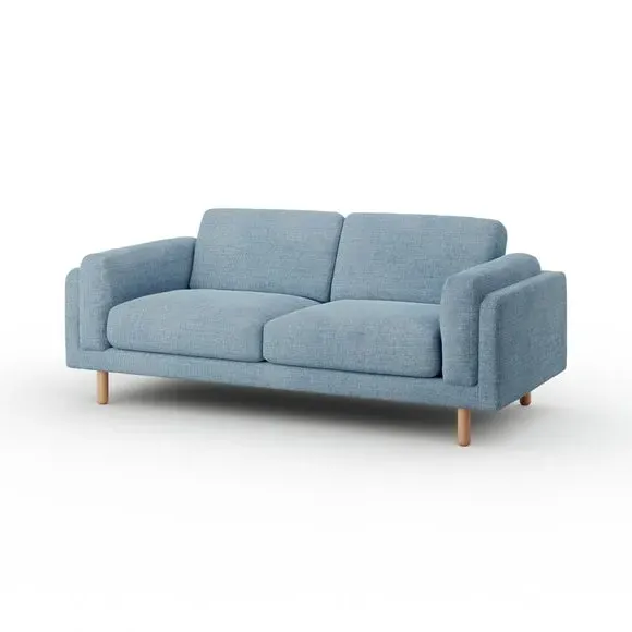 3-Seater Sofa Chunky Tonal Weave - Navy, Fabric