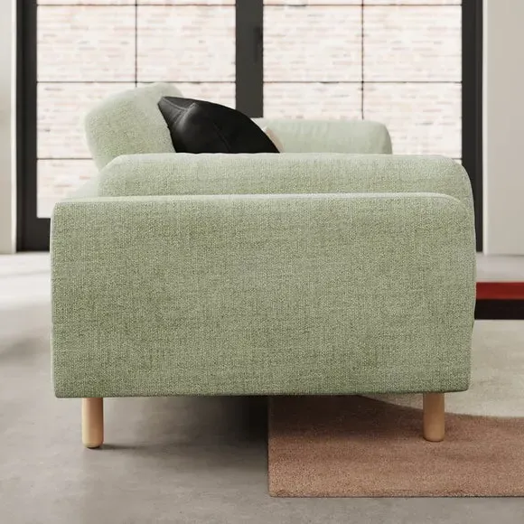 3-Seater Sofa Chunky Tonal Weave - Sage, Fabric