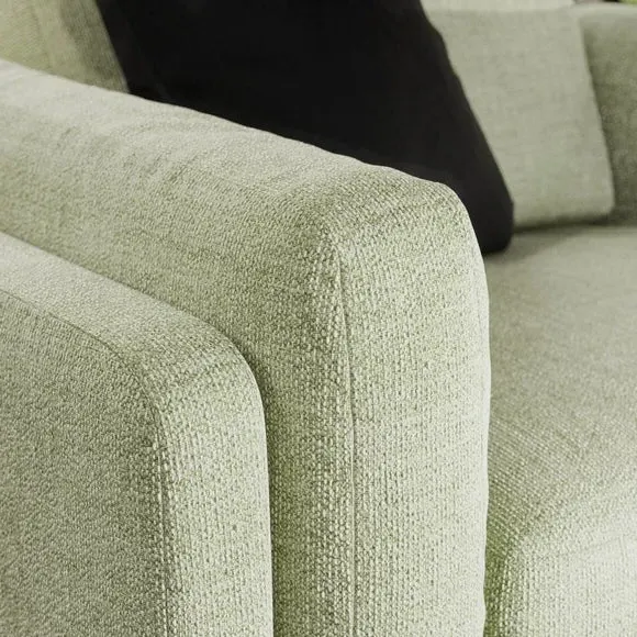 3-Seater Sofa Chunky Tonal Weave - Sage, Fabric