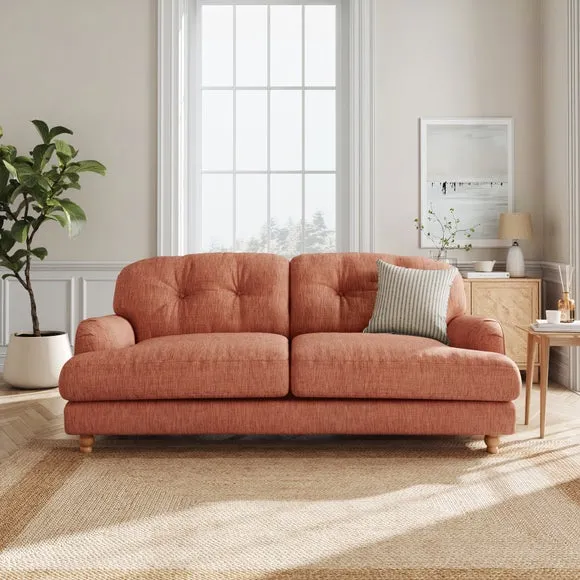 3-Seater Sofa - Clay, Faux Linen image