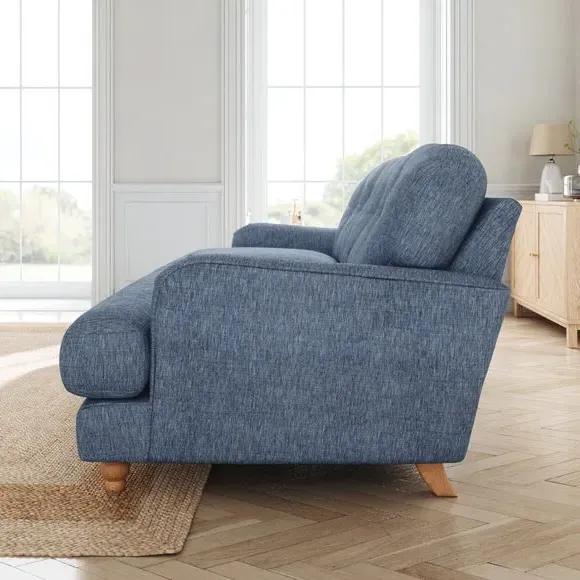 3-Seater Sofa - Denim, Faux Linen