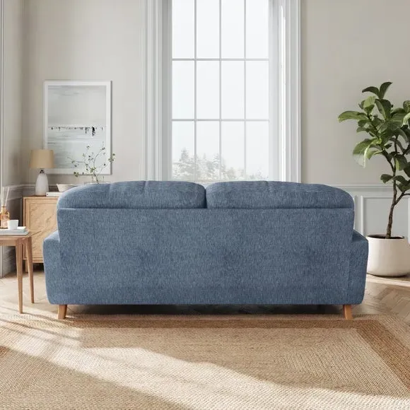 3-Seater Sofa - Denim, Faux Linen