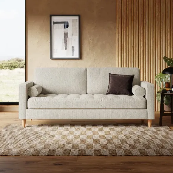 3-Seater Sofa - Ivory, Boucle image