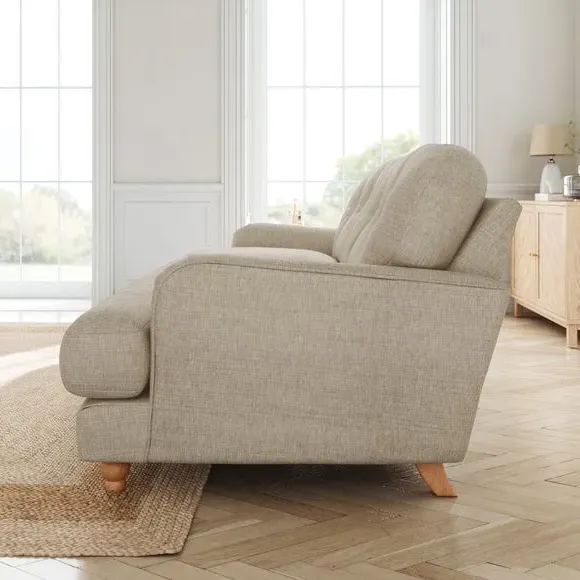 3-Seater Sofa - Mole, Faux Linen