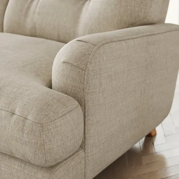 3-Seater Sofa - Mole, Faux Linen