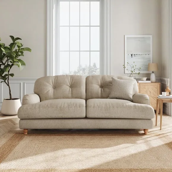 3-Seater Sofa - Mole, Faux Linen