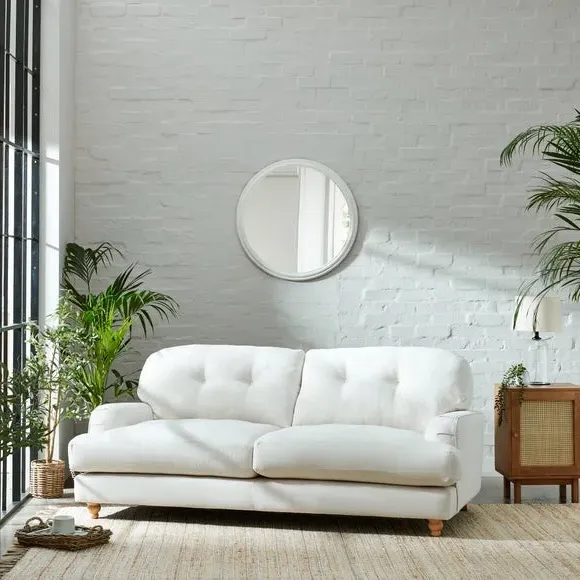 3-Seater Sofa - Natural, Faux Linen