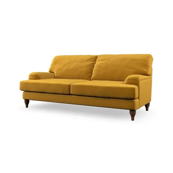 3-Seater Sofa with Bandaged Arms - Amber Gold