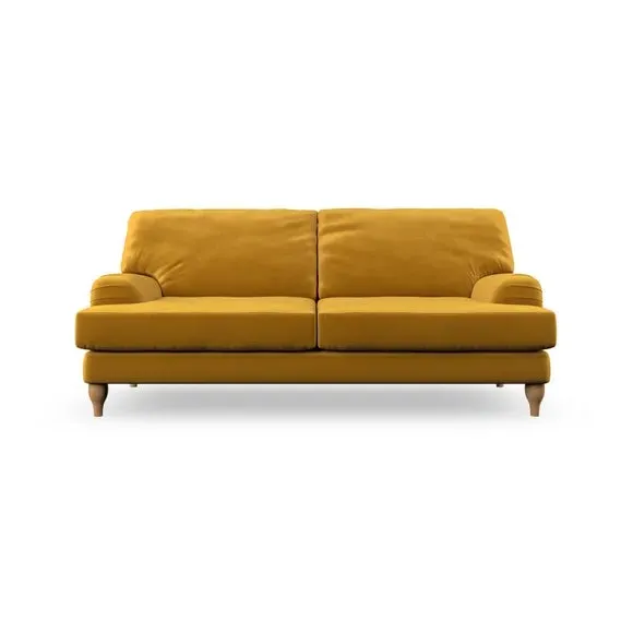 3-Seater Sofa with Bandaged Arms - Amber Gold