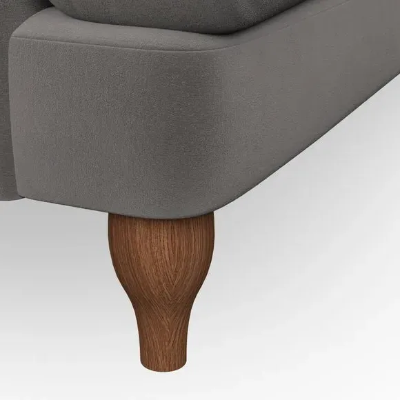3-Seater Sofa with Bandaged Arms - Charcoal