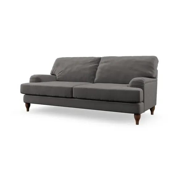 3-Seater Sofa with Bandaged Arms - Charcoal