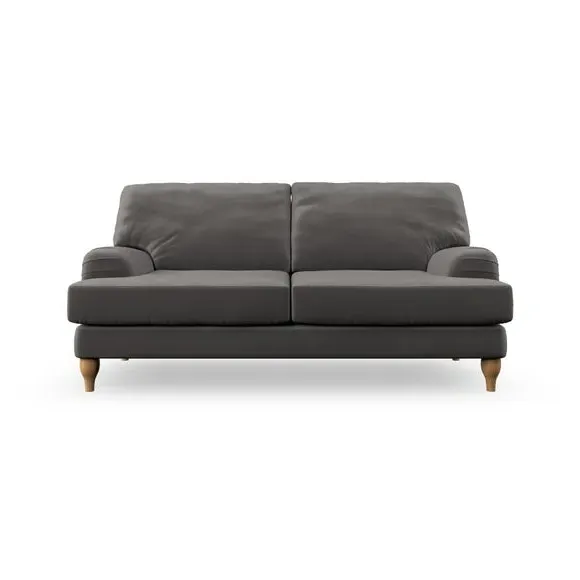 3-Seater Sofa with Bandaged Arms - Charcoal, Velvet