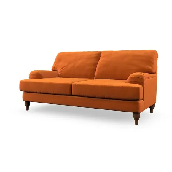 3-Seater Sofa with Bandaged Arms - Ginger, Velvet