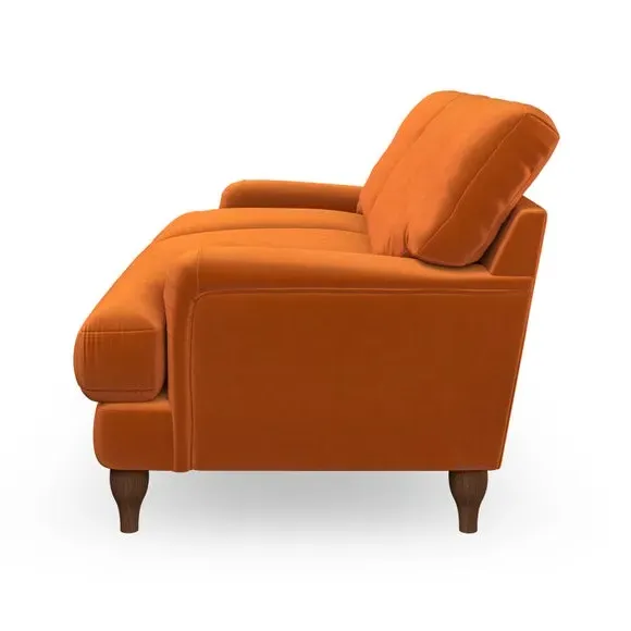 3-Seater Sofa with Bandaged Arms - Ginger, Velvet