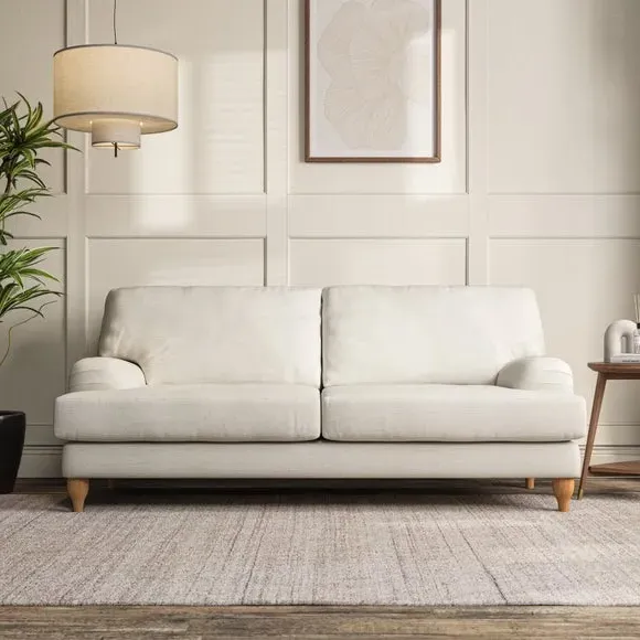 3-Seater Sofa with Bandaged Arms - Ivory